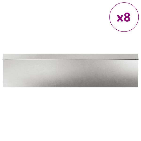 vidaXL Slim&aacute;kov&eacute; z&aacute;brany 12 pcs Strieborn&aacute; Nerezov&aacute; oceľ