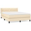 vidaXL Posteľn&yacute; r&aacute;m boxspring s matracom kr&eacute;mov&yacute; 140x200 cm l&aacute;tka