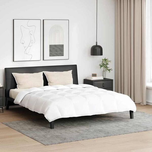 vidaXL Sada prikrývok s vankúšom 3 pcs Biela Husacia perie