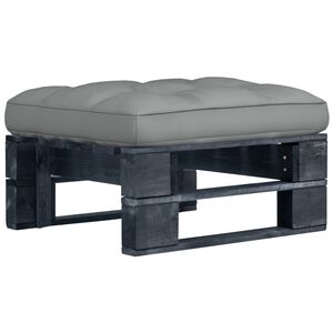 vidaXL Z&aacute;hradn&aacute; taburetka z paliet, čierna impregnovan&aacute; borovica