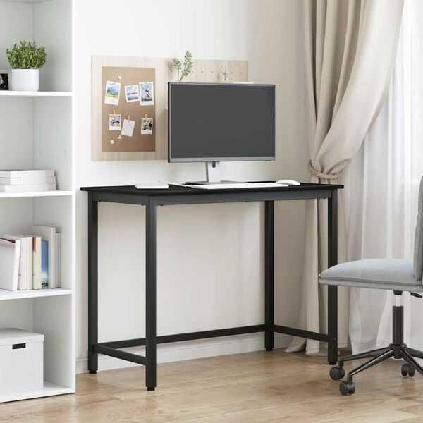 vidaXL st&ocirc;l Čierny dub 80 x 50 x 76,5 cm Inžinierske drevo a oceľ