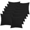 vidaXL Poťah na podložku 12 pcs HEERLEN Čierna 40 x 40 cm