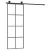 vidaXL Posuvn&eacute; dvere s kovan&iacute;m 76x205 cm ESG sklo a hlin&iacute;k