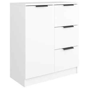 vidaXL Komoda biela 60x30x70 cm spracovan&eacute; drevo