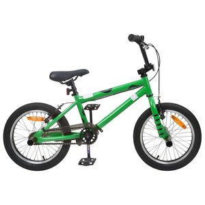 vidaXL BMX Bicykel 16 Palcov pre deti vo veku 5-8 rokov Zelen&aacute;