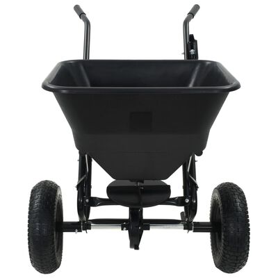 vidaXL Posypový vozík na soľ, PVC a oceľ 106x73x76 cm, 45 l