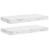 vidaXL Stenn&aacute; polica 2 ks Biely mramor 50 x 23,5 x 3,8 cm