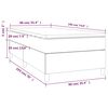 vidaXL Posteľn&yacute; r&aacute;m boxspring s matracom čierny 90x190 cm l&aacute;tka