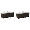 vidaXL Z&aacute;bradlie 2 pcs Čierna 50 x 17 x 17 cm Kov