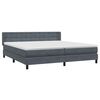 vidaXL Posteľn&yacute; r&aacute;m boxspring s matracom tmavosiv&yacute; 180x210 cm zamat