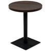 vidaXL Bistro stol&iacute;k, MDF a oceľ, okr&uacute;hly, 60x75 cm, tmav&yacute; popolov&yacute;