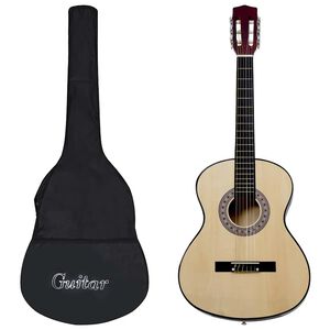 vidaXL Klasick&aacute; gitara pre začiatočn&iacute;kov s ta&scaron;kou 4/4 39
