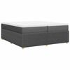 vidaXL Boxspring posteľ s matracom tmavosiv&aacute; 200x200 cm l&aacute;tka