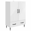vidaXL Serv&iacute;rovacia skriňa Biela 66 x 34,5 x 95 cm Kompozitn&eacute; drevo