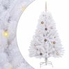 vidaXL Umel&yacute; vianočn&yacute; stromček Biela 80 x 80 x 150 cm PVC a kov