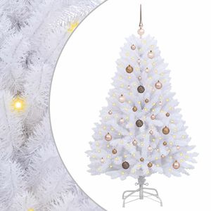 vidaXL Umel&yacute; vianočn&yacute; stromček Biela 80 x 80 x 150 cm PVC a kov