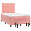 vidaXL Boxspring posteľ s matracom, ružov&aacute; 120x190 cm, zamat