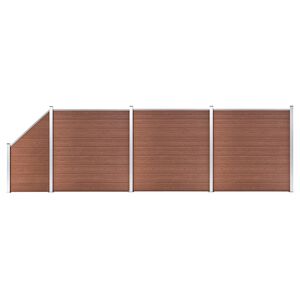 vidaXL WPC plot, 3 &scaron;tvorcov&eacute; + 1 zo&scaron;ikmen&yacute; diel 619x186 cm, hned&yacute;