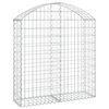 vidaXL Obl&uacute;kov&yacute; gabionov&yacute; k&ocirc;&scaron; 100x30x100/120 cm pozinkovan&eacute; železo