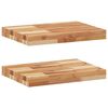 vidaXL Pl&aacute;vaj&uacute;ce police 2 ks 40x30x4 cm olejom sfarben&eacute; mas&iacute;vne drevo ak&aacute;cia