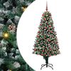 vidaXL Umel&yacute; vianočn&yacute; stromček Zelen&aacute; 180 cm PVC a Oceľ a Plast