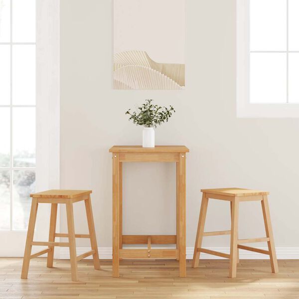 vidaXL barové stoličky 2 ks Guma z masívneho dreva