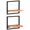 vidaXL N&aacute;stenn&eacute; police 2 ks 40x24x35 cm ak&aacute;ciov&yacute; mas&iacute;v a oceľ