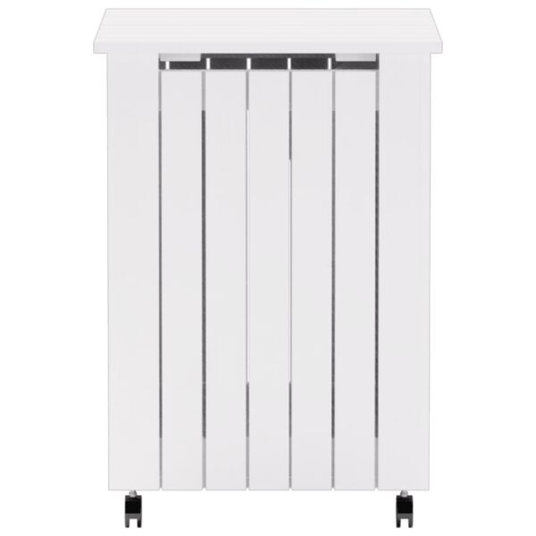 vidaXL K&ocirc;&scaron; na bielizeň s kolieskami RANA biely 45x45x64 cm borovica