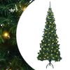 vidaXL Rohov&yacute; umel&yacute; vianočn&yacute; strom s 300 LED-i Zelen&aacute; 180 cm PVC a kov
