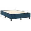 vidaXL Boxspring posteľ s matracom, tmavomodr&aacute; 120x190 cm, zamat