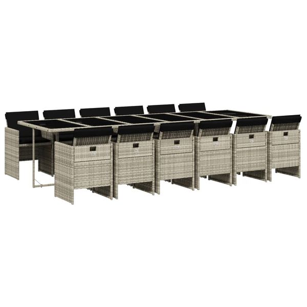 vidaXL 13-dielna z&aacute;hrad. jed&aacute;lensk&aacute; s&uacute;prava vank&uacute;&scaron; bledosiv&aacute; polyratan