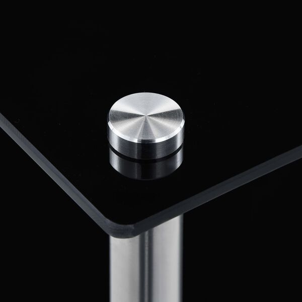 vidaXL Regál so 6 policami, čierny 40x40x160 cm, tvrdené sklo