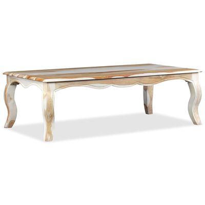 vidaXL Konferenčný stolík, masívne sheeshamové drevo, 110x60x35 cm