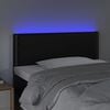 vidaXL Čelo postele s LED čierne 100x5x78/88 cm umel&aacute; koža