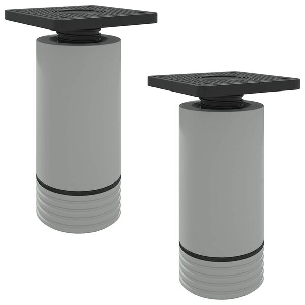 vidaXL Nohy n&aacute;bytku Nastaviteľn&aacute; 2 pcs Biela 64 x 64 x 100 mm PP