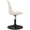 vidaXL Otočné jedálenské stoličky 4 ks krémové zamatové