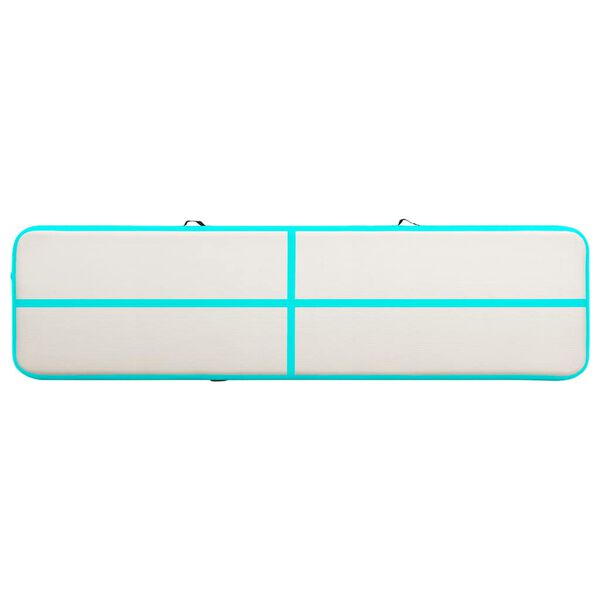 vidaXL Nafukovacia žinenka s pumpou 800x100x15 cm, PVC, zelen&aacute;