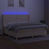 vidaXL Posteľ boxsping s matracom a LED kr&eacute;mov&aacute; 200x200 cm l&aacute;tka