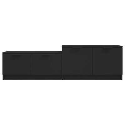 vidaXL TV stolík čierny 158,5x36x45 cm spracované drevo