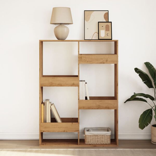 vidaXL Knižnica dub artisan 100x33x135 cm kompozitné drevo