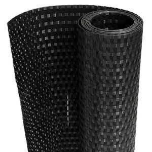 vidaXL Balk&oacute;nov&aacute; z&aacute;stena čierna 500x100 cm polyratan