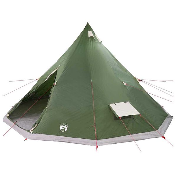 vidaXL Rodinný tipi stan so strechou Zelená 560 x 560 x 300 cm