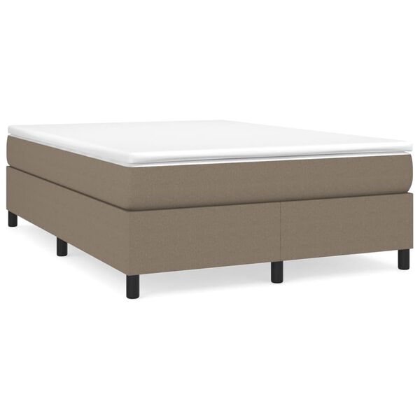 vidaXL Posteľn&yacute; r&aacute;m boxspring s matracom sivohned 140x200 cm l&aacute;tka