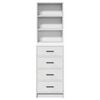 vidaXL Highboard so z&aacute;suvkou Biela 40 x 41 x 135 cm Kompozitn&eacute; drevo