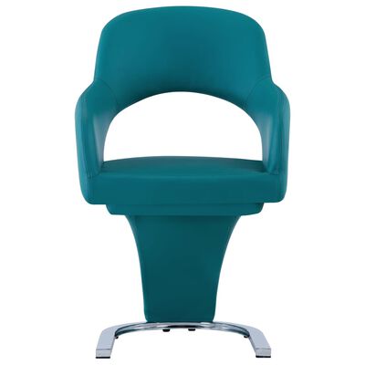 vidaXL Jedálenské stoličky 6 ks, modré, umelá koža