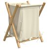 vidaXL K&ocirc;&scaron; na bielizeň kr&eacute;movobiely 45x55x63,5 cm bambus