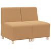 vidaXL Bezrúčková modulárna sofa jednotka 2 pcs Béžová 55 x 74 x 82 cm