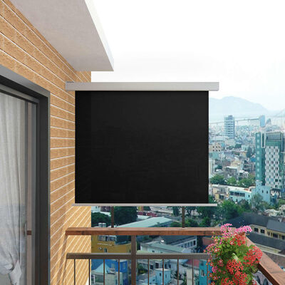 vidaXL Bočná markíza na balkón, multifunkčná 150x200 cm, čierna