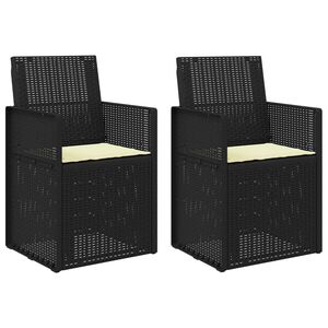 vidaXL Z&aacute;hradn&eacute; jed&aacute;lensk&eacute; stoličky 2 pcs Antracitov&aacute; a kr&eacute;mov&aacute; PP