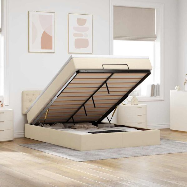 vidaXL Osmansk&aacute; posteľ s matracom a LED kr&eacute;mov&yacute;mi 140x190 cm L&aacute;tka